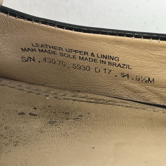 Tory Burch Lowell Ballet Flats Size 9.5 M Black Leather Logo - Picture 11 of 11